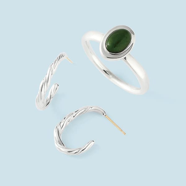 「roots」ピアス、リング