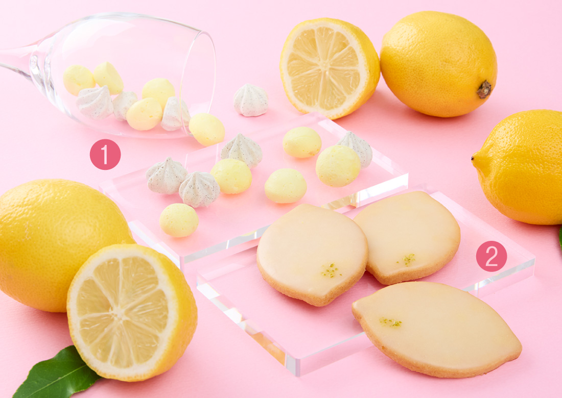 ［harutoko］（ハルトコ）　1：メレンゲクッキー、2：レモンクッキー